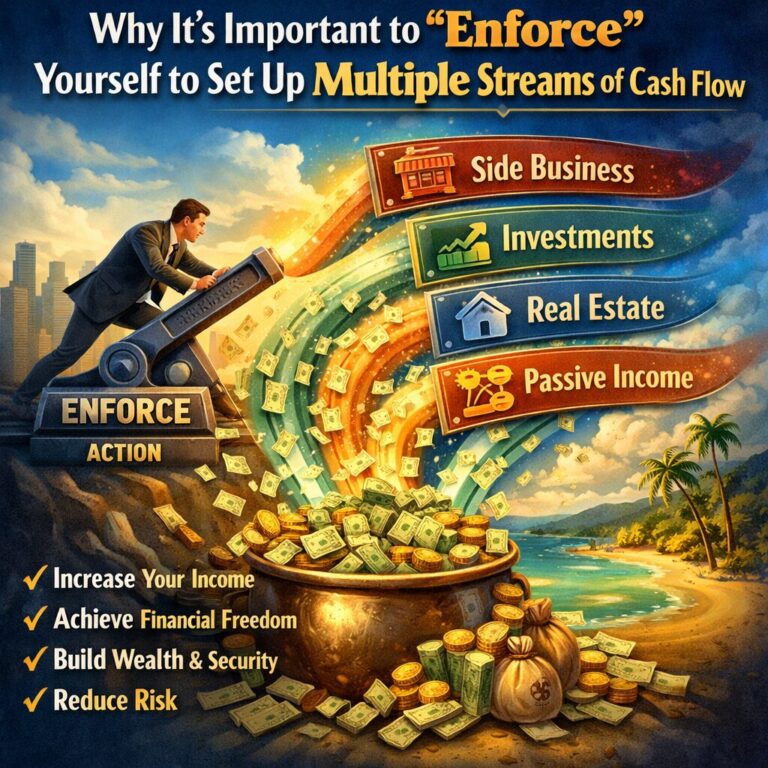 Why It’s Important to “Enforce” Yourself to Set Up Multiple Streams of Cash Flow